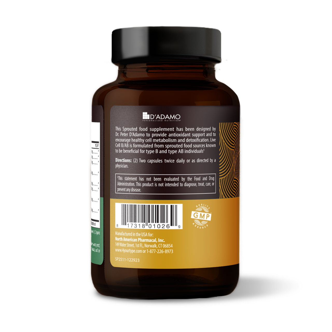 Live Cell - Sprouted Greens (Blood Groups B and AB) 90 Veggiecaps