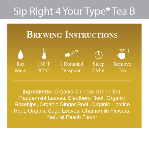 Sip Right 4 Your Type Tea  (Blood Group B) 113g