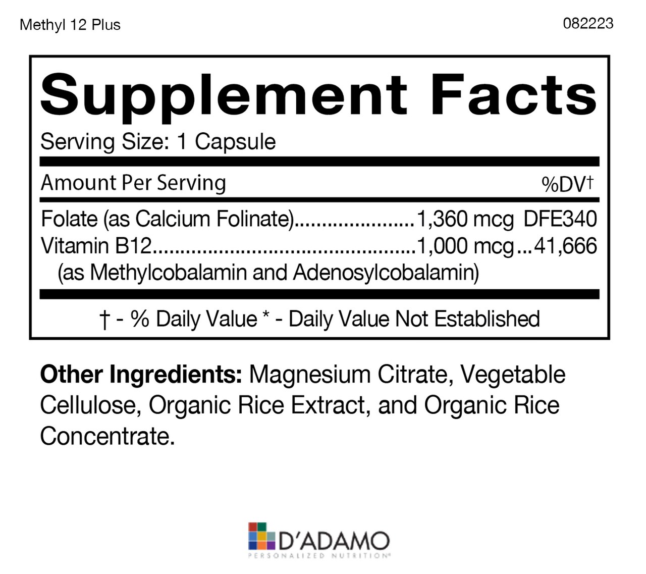 Methyl-12 Plus 60 Veggiecaps