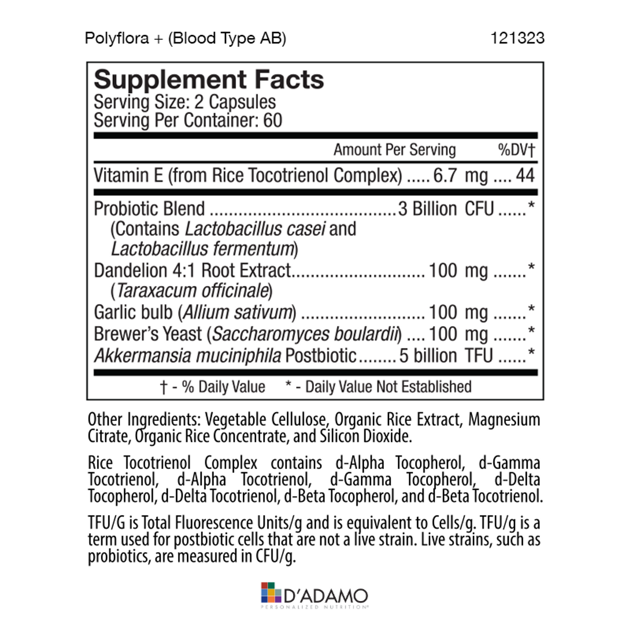 Polyflora + Multifunction Probiotic with Akkermansia (Blood Group AB) 120 Veggiecaps