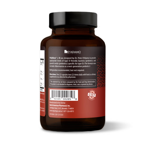 Polyflora - Pre/Probiotic (Blood Group O) 120 Veggiecaps