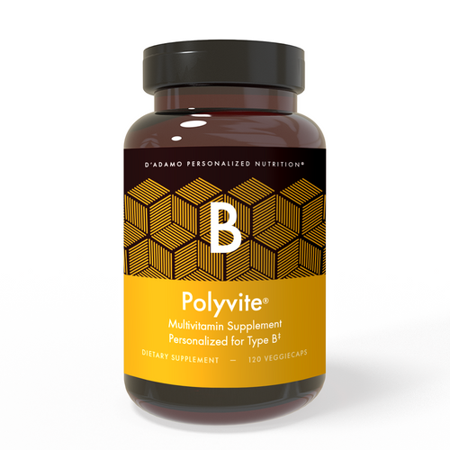 Polyvite - Personalised Multi-Vitamin (Blood Group B) 120 Veggiecaps