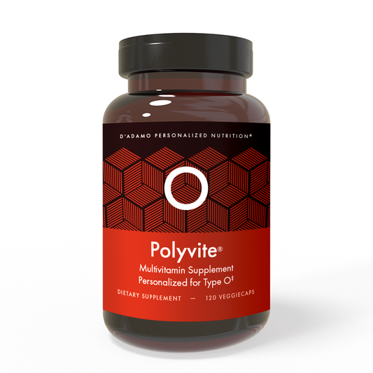 Polyvite - Personalised Multi-Vitamin (Blood Group O) 120 Veggiecaps