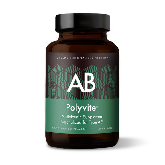 Polyvite - Personalised Multi-Vitamin (Blood Group AB) 120 Veggiecaps