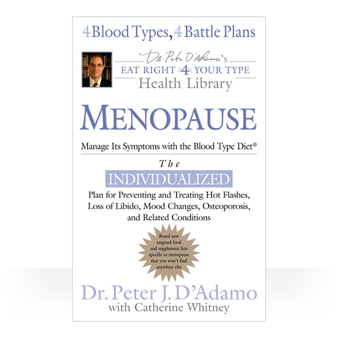 Menopause - Manage Its Symptoms with the Blood Type Diet paperback